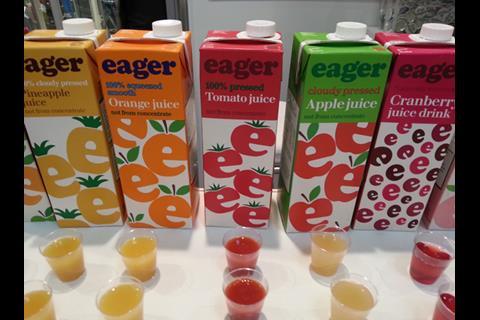 Eager supplies 100% natural pressed and squeezed juices that, thanks to flash pasteurisation, can be stored at room temperature